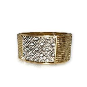 DESIGNER-BRACELET GLAM CUFF ROUND TWO TONE GOLD